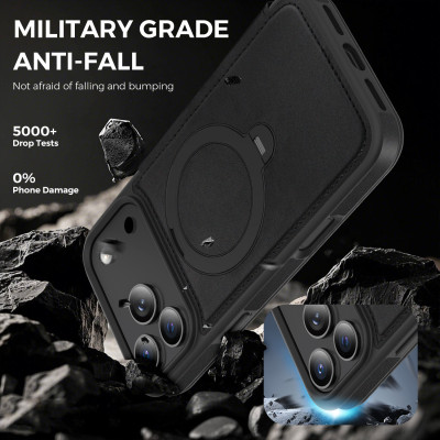 Bao da dạng ví 17 pro max có ngăn đựng thẻ nghe nhạc chống sốc tất cả trong 1 đẹp bền sang - hàng nhập