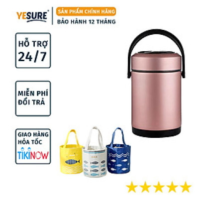 Hộp cơm văn phòng giữ nhiệt 3 tầng Inox 304 cao cấp , giữ nhiệt lâu 6 - 8 tiếng - Hàng chính hãng