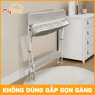 Bàn thay tã cho em bé thay bỉm, tắm nắng có bánh xe cao cấp MySun
