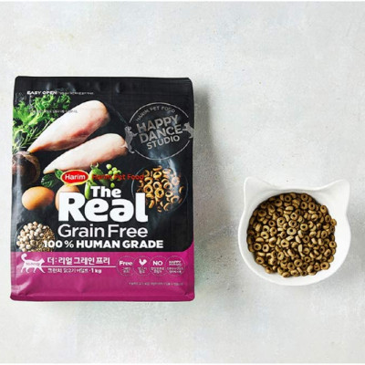 Thức ăn khô cho mèo The Real Grain Free Crunch Chicken Adult 1KG