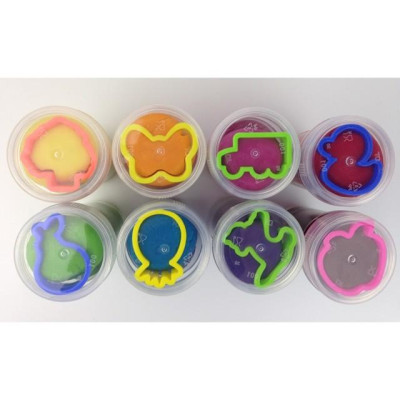 Đất Nặn Bột Nặn An Toàn TEDU - Set 8 Hủ Bột