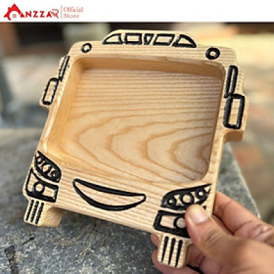 Khay Gỗ Decor Hình Ô Tô – Nguyên Khối Cao Cấp – Đựng Mứt, Hạt Sấy, Quà Tặng Trung Thu Tết