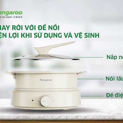 Nồi lẩu đa năng Kangaroo KGEH50N2B - Hàng chính hãng