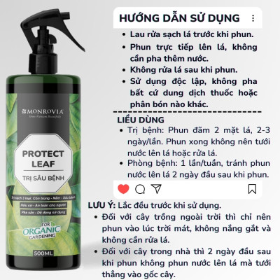 Combo phân bón TRỊ SÂU BỆNH, DƯỠNG LÁ MONROVIA hữu cơ giúp cây khỏe, lá xanh mướt cho cây cảnh