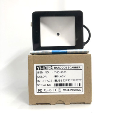 Máy quét mã vạch để bàn YHD 9800 2D - Máy đọc mã vạch siêu thị quét mã sản phẩm hàng hóa có dây cắm cổng USB dùng trên Máy tính - Hàng nhập khẩu 