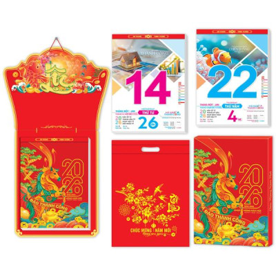 Lịch Bloc Cực Đại 2026 - Mã Đáo Thành Công - Lộc - Hoa Niên HN04