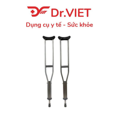 Nạng inox cán đen DCG-02 (Cặp)