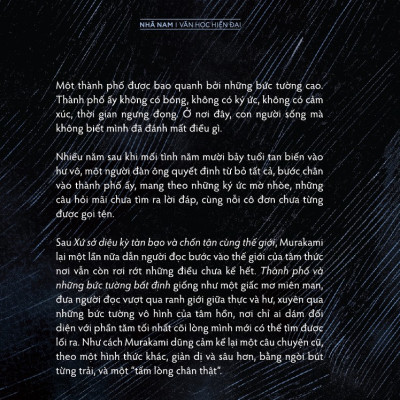 Sách - Thành phố và những bức tường bất định (Haruki Murakami) (Nhã Nam Official)