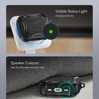 Bao Case cho Airpods Pro 3 (2025) ESR Cyber Tough Magentic Case - Hàng chính hãng