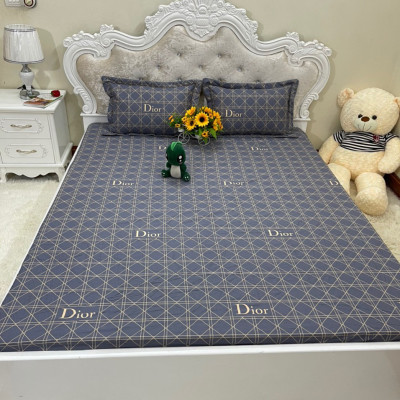 Ga giường chun cotton 100% bọc đệm tặng kèm 2 vỏ gối đầu