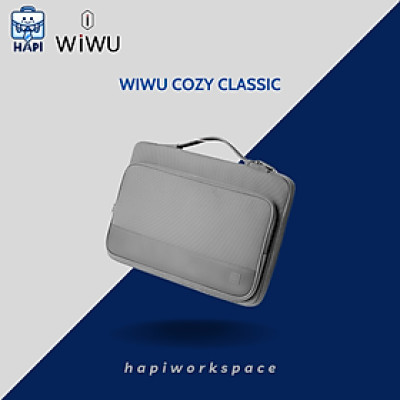 Túi chống sốc laptop 2 ngăn WiWU Cozy Classic Wi-COZY02 14/16 inch: Chống nước, lớp chống sốc dày, ngăn phụ kiện rộng rãi