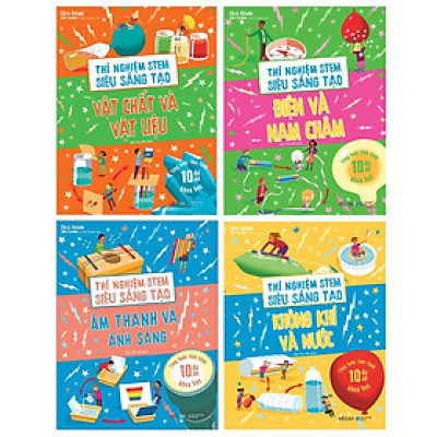 Sách Bộ Thí nghiệm stem siêu sáng tạo (Combo 4 cuốn)  - Bản Quyền