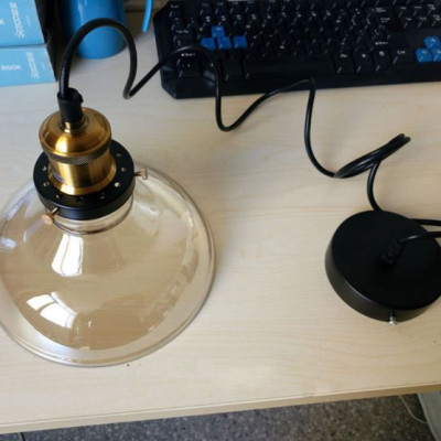 Đèn thả HEBEL hiện đại chao thủy tinh trang trí phòng ăn, quán cafe [ẢNH THẬT 100%].