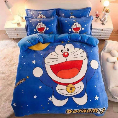 Bộ chăn ga gối nỉ nhung tuyết mịn cao cấp 5D