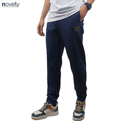 Quần jogger nam Novelty Regular fit họa tiết in phản quang Xanh đá NQGMMDMT3R230833Q