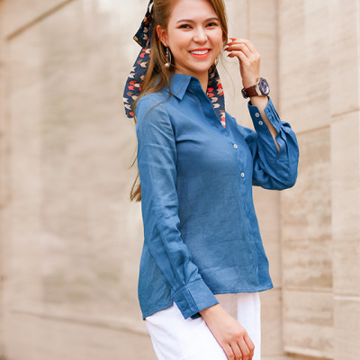 Áo Sơ Mi Linen Baptisia TOP171 Thời trang thiết kế Hity