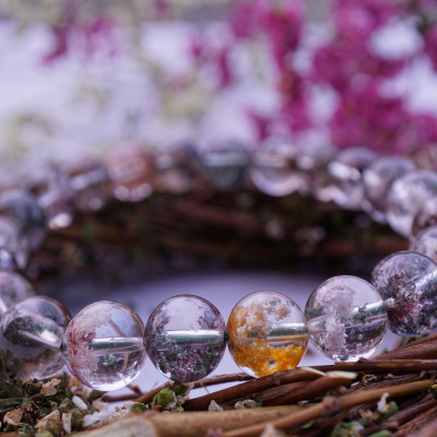 Vòng tay phong thủy đá Thạch Anh Ưu Linh Ngũ Sắc, Vòng tay đá Thạch Anh Ưu Linh Ngũ Sắc VIP cao cấp