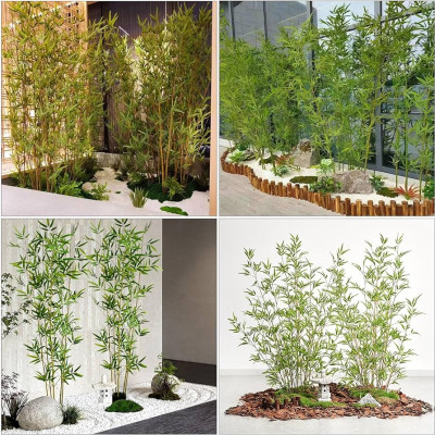 Cây trúc quân tử giả Set cây trúc giả - size 120cm, 150cm - Cây giả, hoa lụa Decor trang trí nhà cửa