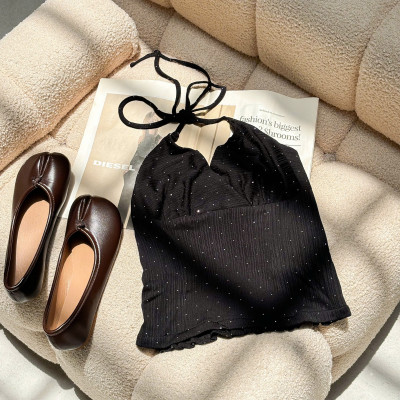 Áo yếm buộc cổ ôm cườm kim sa body quyến rũ Twinkle Miều Est.2013