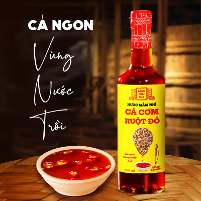 [KF] Thùng 6 chai Nước mắm nhỉ cá cơm ruột đỏ Làng Chài Xưa 500ml cá cơm vàng ngon vùng nước trồi 300 năm truyền thống chai thủy tinh