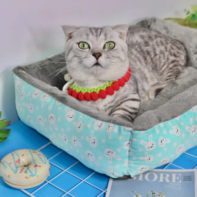 NỆM VUÔNG THỎ GIƯỜNG DƯỚI 5KG CHO THÚ CƯNG CHÓ MÈO