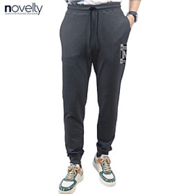 Quần jogger nam họa tiết in dập nổi Novelty Regular fit xám đậm NQGMMDMT3R230554Q