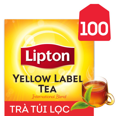 Combo 4 Trà Đen Nhãn Vàng Lipton Túi Lọc 2g x 100 Gói