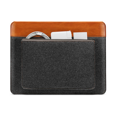 Túi chống sốc chính hãng TOMTOC (USA) Felt & PU Leather - H16-E01 cho Macbook 15-16 inch/Dell XPS 15