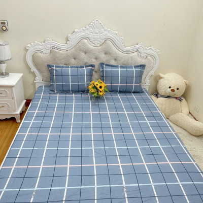 Ga giường chun cotton 100% bọc đệm tặng kèm 2 vỏ gối đầu
