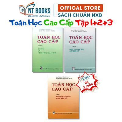 Sách - Combo Toán Học Cao Cấp Tập 1 + 2 + 3 - KHỔ NHỎ - NXB Giáo Dục - HV