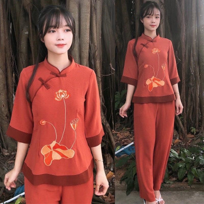 ĐỒ LAM ĐI CHÙA  Mầu Đài Loan Vải Tơ - Đũi Cao Cấp