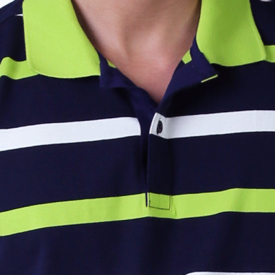 Áo thun Polo nam Novelty sọc ngang NATMSLMCSR180036N