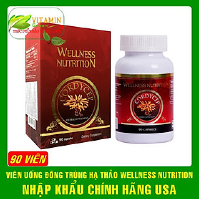 Đông trùng hạ thảo WELLNESS NUTRITION CORDICEP NATURE GIFT 90 viên | Nhập khẩu chính hãng Mỹ