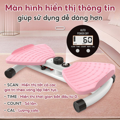 BG Dụng cụ tập thể dục xoay eo bụng đứng 3003R - 3004R cho massage chân giảm cân, bàn xoay eo tập bụng, xoay eo