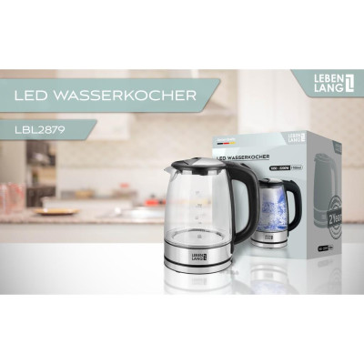 Ấm siêu tốc LEBENLANG LBL2879 bằng thủy tinh chịu nhiệt - hành chính hãng