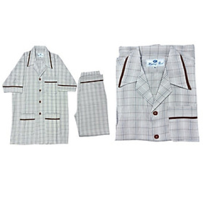 Bộ Pyjama HUONGTAM Lentol  tay Ngắn nam cao cấp(PNT02N18). Chất liệu vải Lentol loại tốt: mềm mại, thoáng mát, không phai màu.