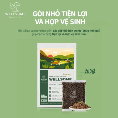 Thức ăn hạt cho chó WELLSOME 100% protein côn trùng 1,2kg