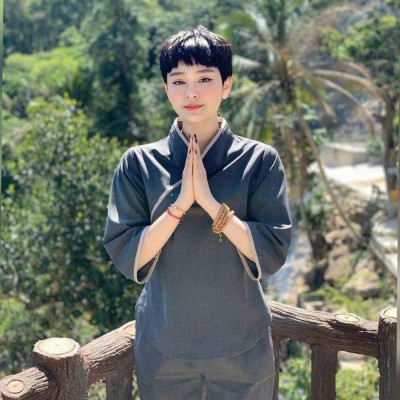 Đồ Lam Đi Chùa Nhật Viền Hàn Quốc