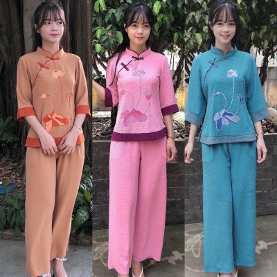 ĐỒ LAM ĐI CHÙA  Mầu Đài Loan Vải Tơ - Đũi Cao Cấp