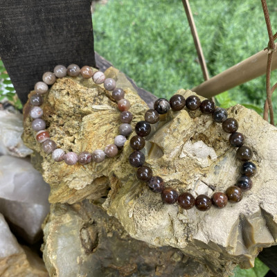 Vòng tay gỗ hóa thạch 8ly NHASAN VG05 Món quà tuyệt vời cho người thân