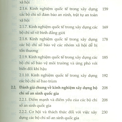 Những Vấn Đề Chung Trong Xây Dựng Bộ Chỉ Số An Sinh Quốc Gia (Sách Chuyên Khảo)