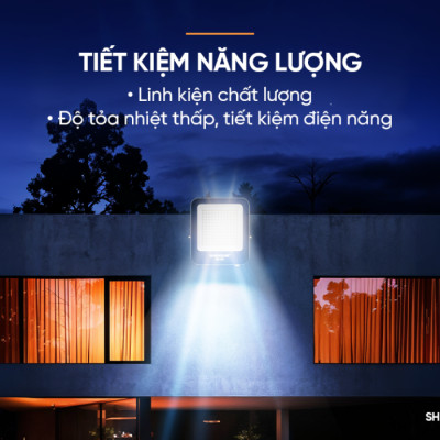 Đèn pha LED SUNHOUSE Spec SHE-LSPPL01.100W Sử dụng Chip LED ,Tuổi thọ 25.000 giờ, chuẩn IP66, chống nước