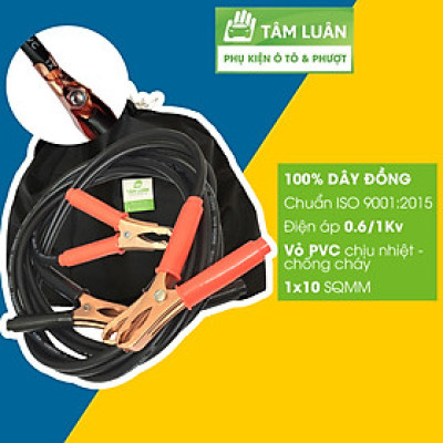 Dây câu bình ắc quy ô tô LOẠI 1 TRÊN THỊ TRƯỜNG, lõi đồng 0,6 đến 1kV, không nóng dây TÂM LUÂN Chổi lau tẩm dầu - Hàng chính hãng