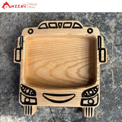 Khay Gỗ Decor Hình Ô Tô – Nguyên Khối Cao Cấp – Đựng Mứt, Hạt Sấy, Quà Tặng Trung Thu Tết