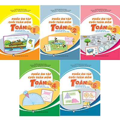 Sách - Phiếu Ôn Tập Cuối Tuần Môn Toán Lớp 1 2 3 4 5 ( Kết Nối )