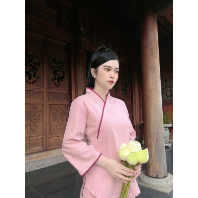 Đồ Lam Đi Chùa Nhật Viền Hàn Quốc