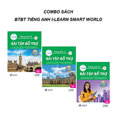 Sách - Dtpbooks - Combo sách bài tập bổ trợ tiếng anh I-learn Smart World THPT