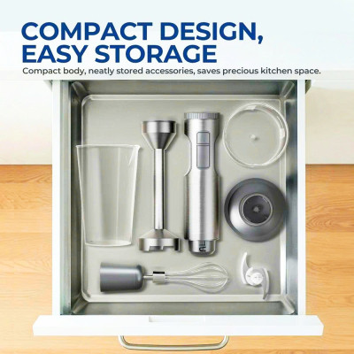 Máy Xay Cầm Tay Đa Năng Cao Cấp MIUI Multiquick 4-In-1 220V 1000W SUS304 14-Speed Chuyên Dùng Cho Quán Ăn Gia Đình