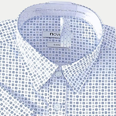 Áo sơ mi nam ngắn tay Novelty Casual Hoa văn SMI25001