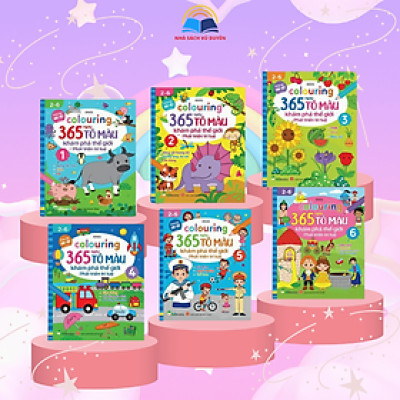 Sách - Colouring 365 Ngày Tô Màu Khám Phá Thế Giới Phát Triển Trí Tuệ - Dành Cho Bé 2-6 Tuổi